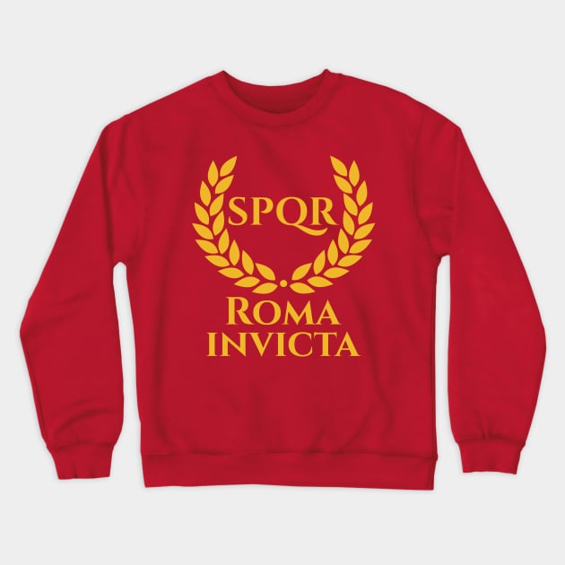 Roma Invicta SPQR Classical Rome Ancient Roman History Crewneck Sweatshirt by Styr Designs